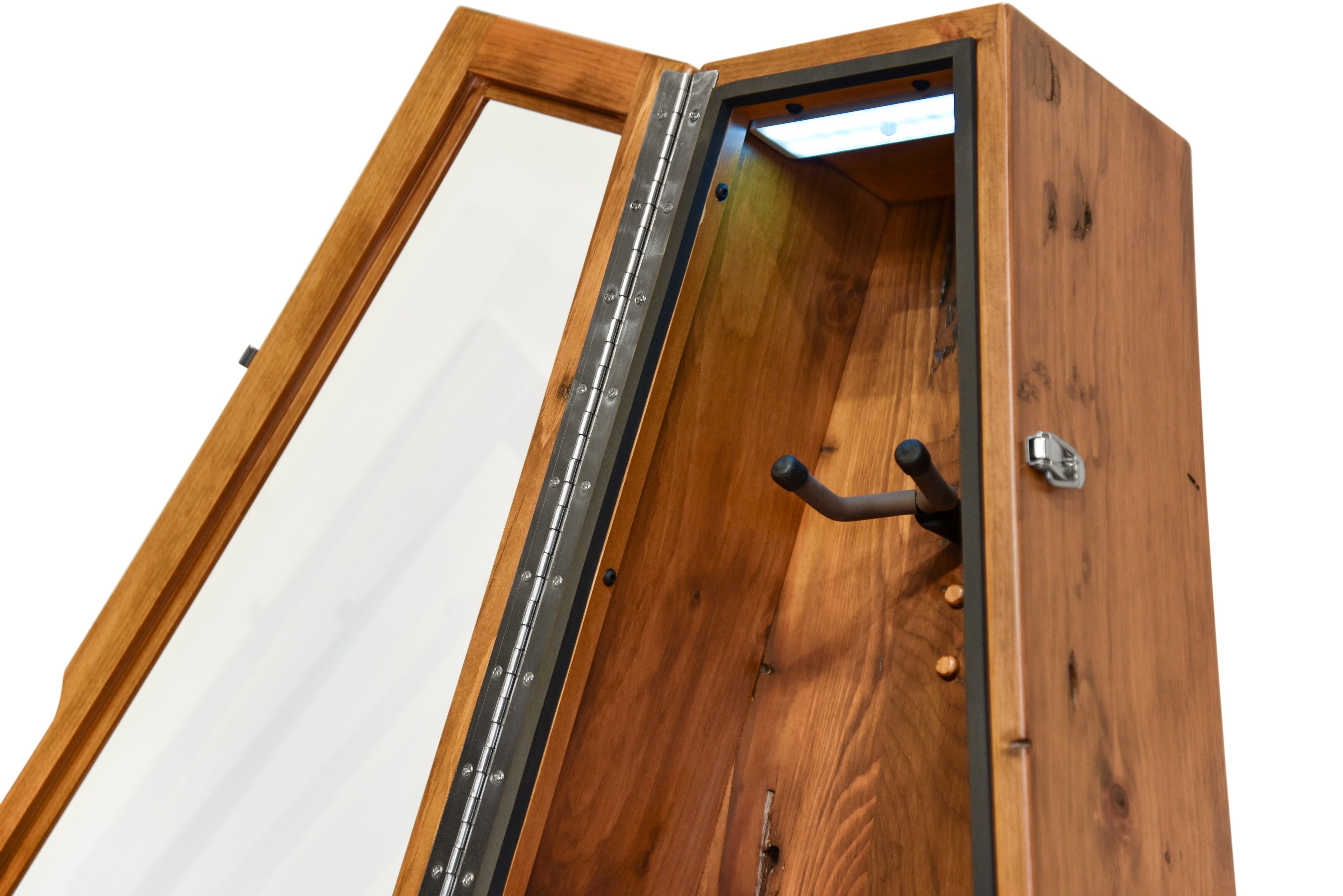 ClimaStand Triangle Humidor with Base - 300 Year Old Reclaimed Wood with Sealy Stain Acoustic Remedy Cases