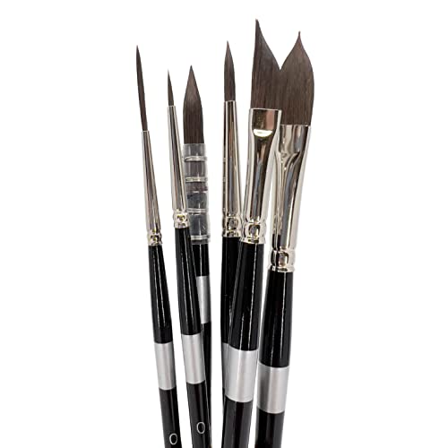 Trekell Onyx Short Handle Top Sellers Brush Set Trekell Art Supplies