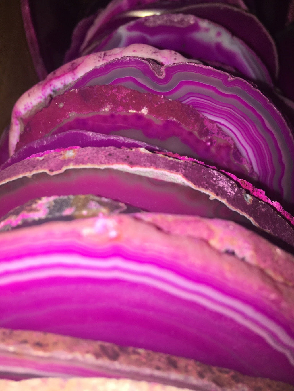 Large Agate Slice (4.5 - 5 Inches) Size #5 Round Crystal Slab Polished Escort Place Cards Coaster Amazing Crystals