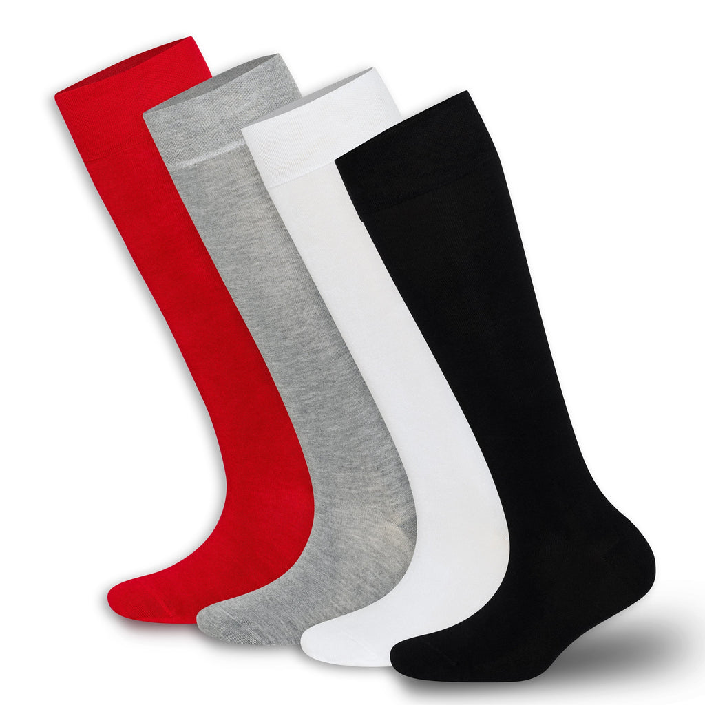 Women’s Bamboo Knee-High Socks 4-Pack – Soft & Breathable Bambooven