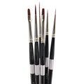 Trekell Crimson Taklon Short Handle Top Sellers Brush Set Trekell Art Supplies