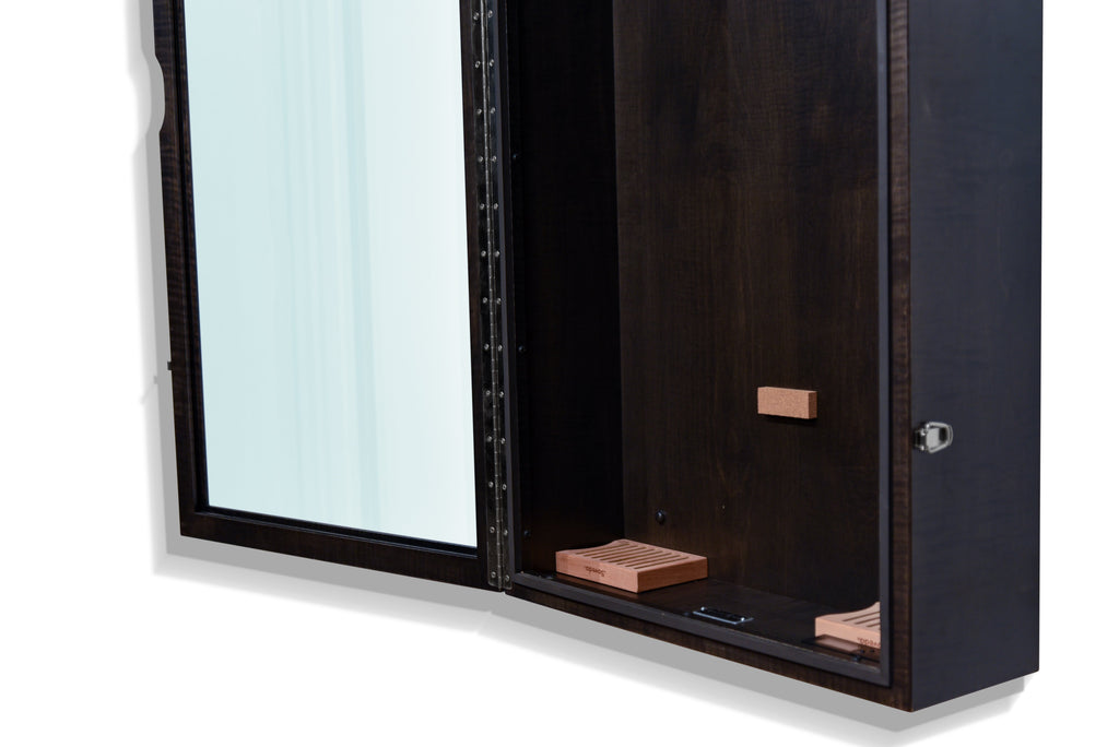 ClimaCase Rectangle Humidor - Flamed Maple with Ebony Stain Acoustic Remedy Cases