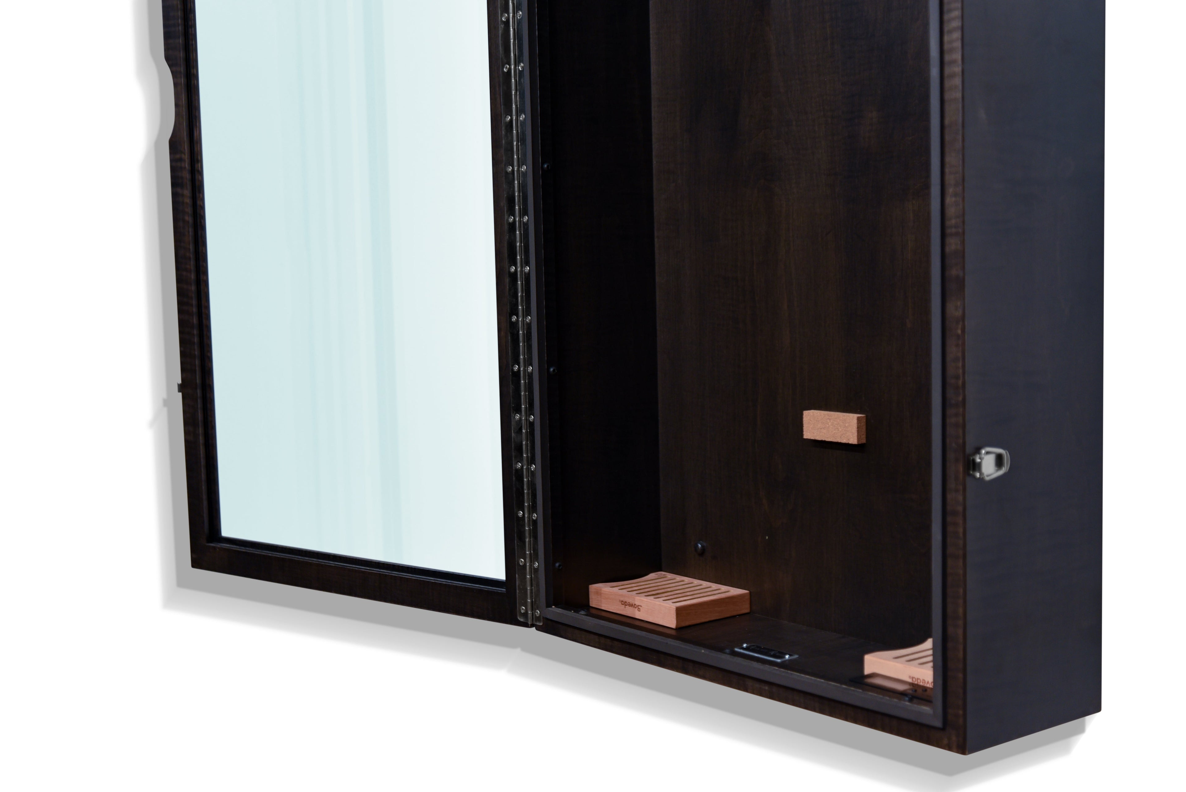 ClimaCase Rectangle Humidor - Flamed Maple with Ebony Stain Acoustic Remedy Cases