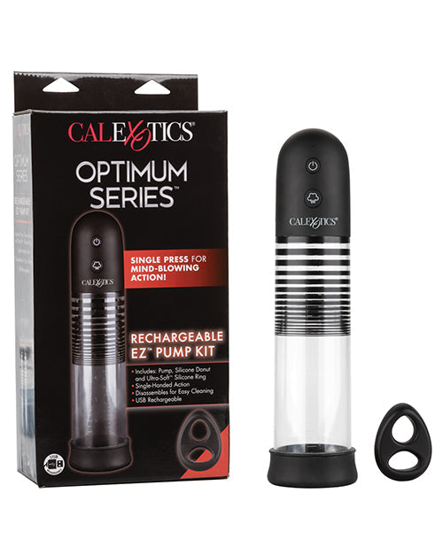 Optimum Series Rechargeable EZ Pump Kit - Clear Adult Toy Box