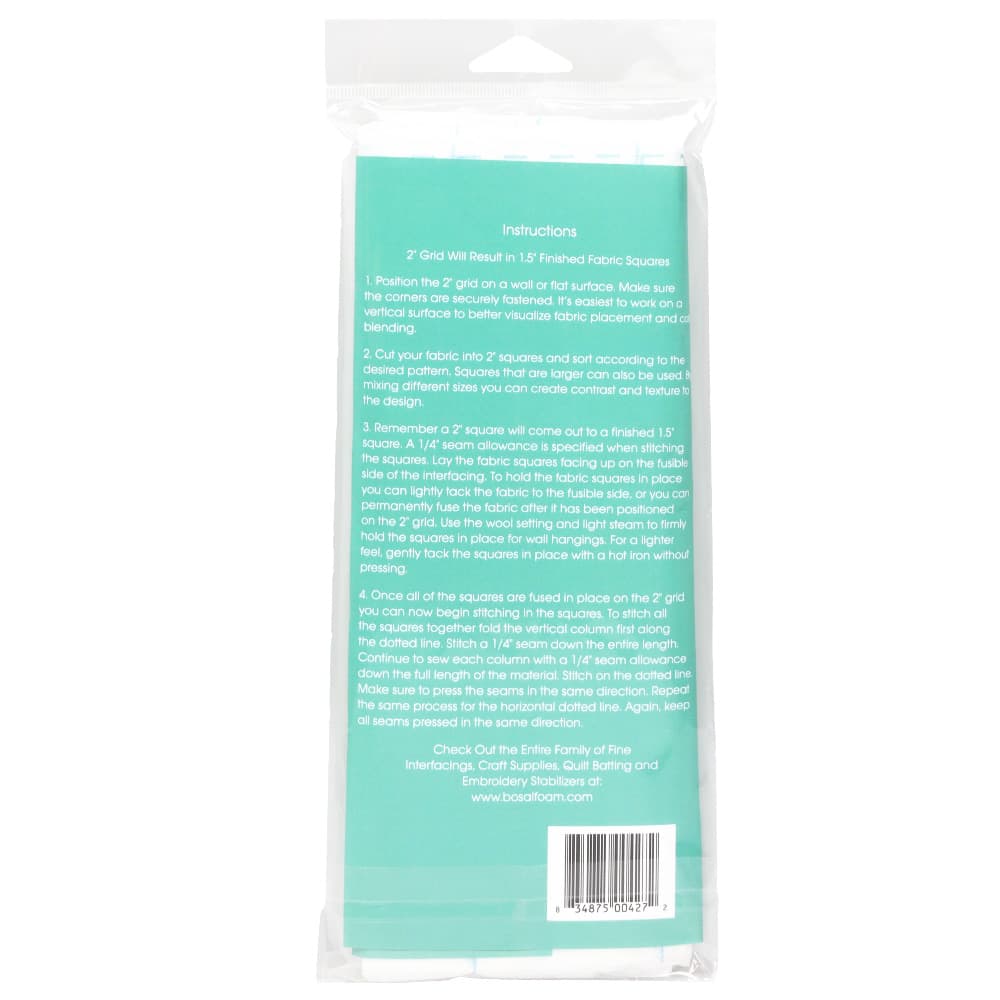 Bosal Quilters Grid 2in Fusible Interfacing - 48in x 1yd Sewing Parts Online