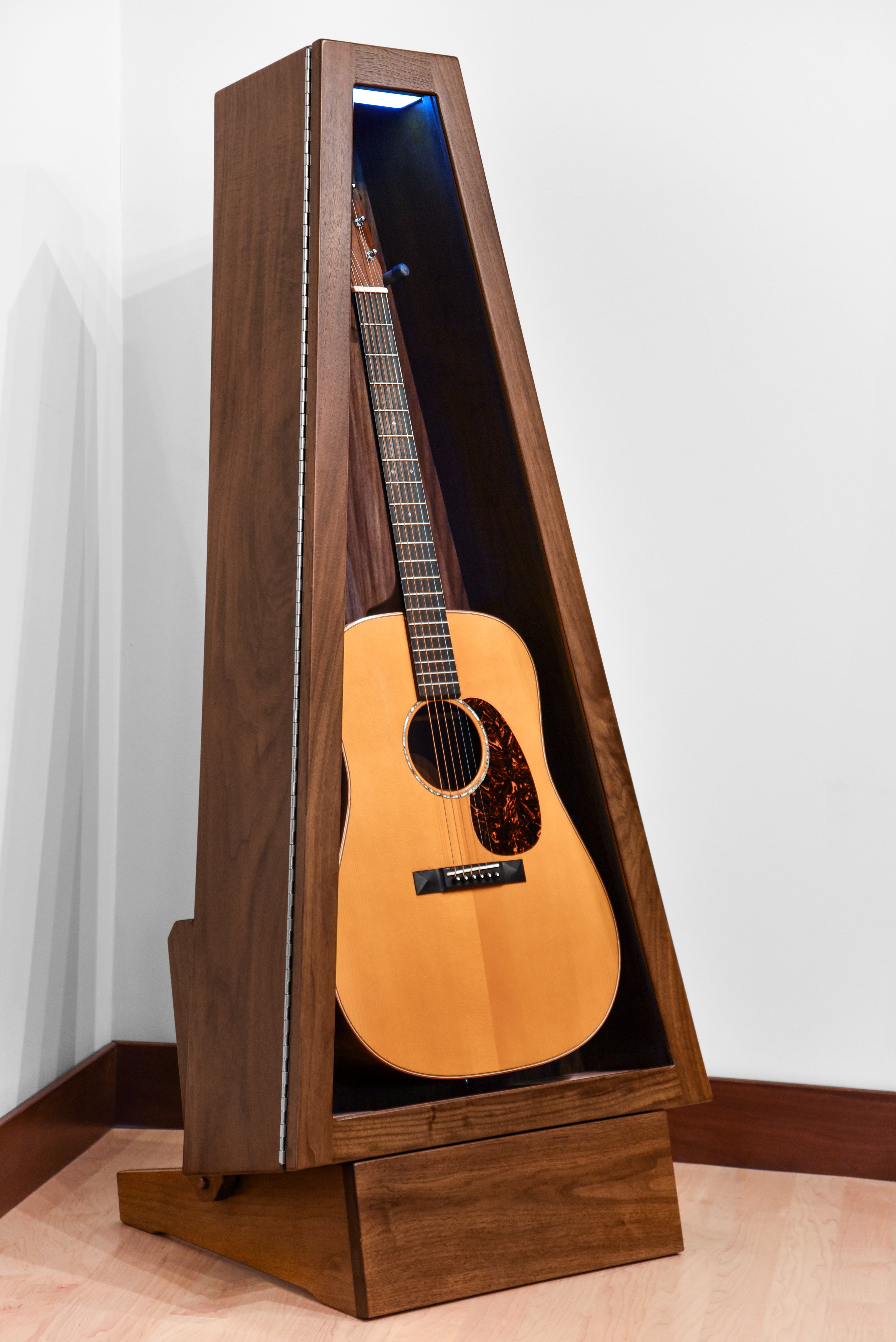 ClimaStand Triangle Humidor with Base - Walnut Acoustic Remedy Cases