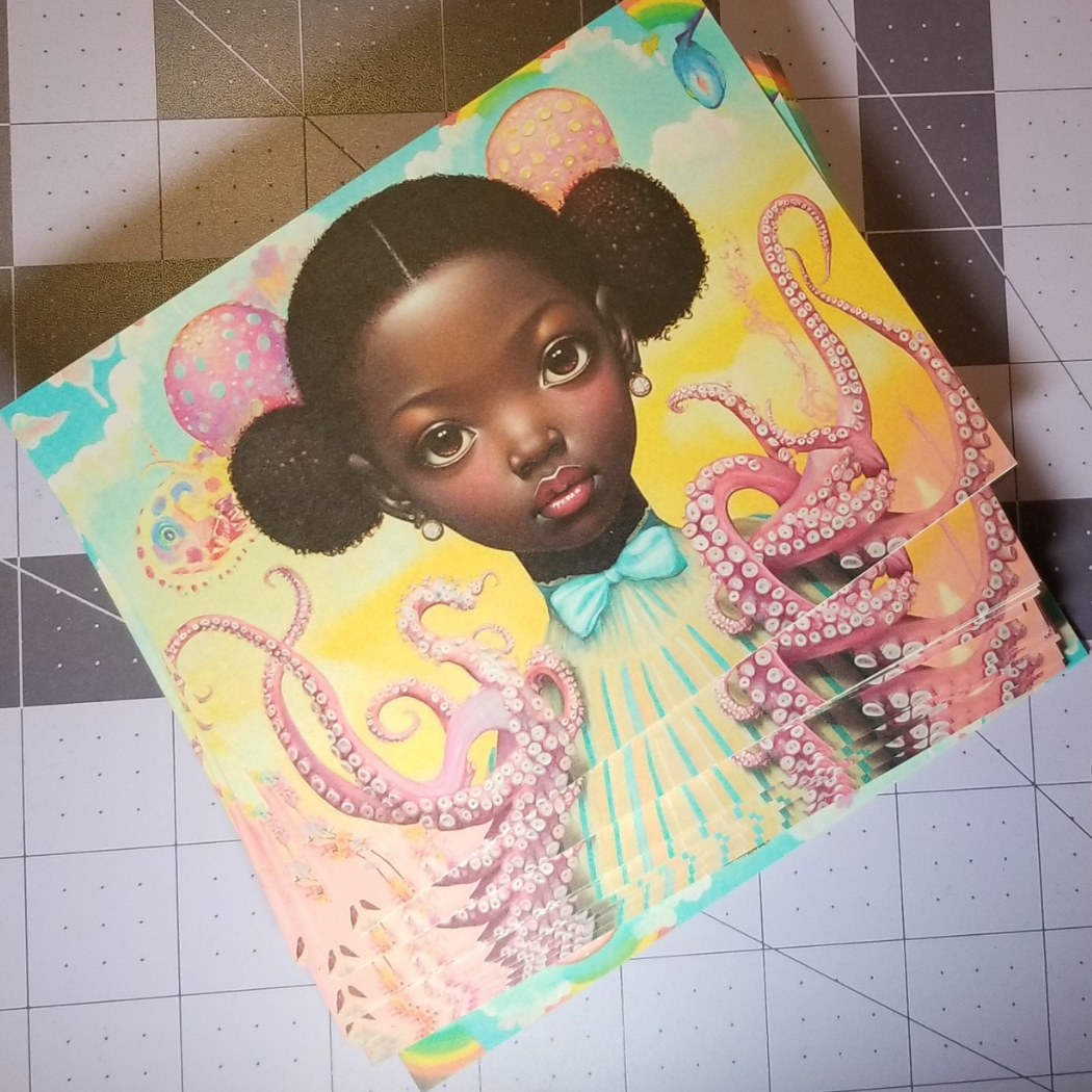 Afrofuturistic & Surreal Pastel Tentacle Postcard Black Magic Social Club