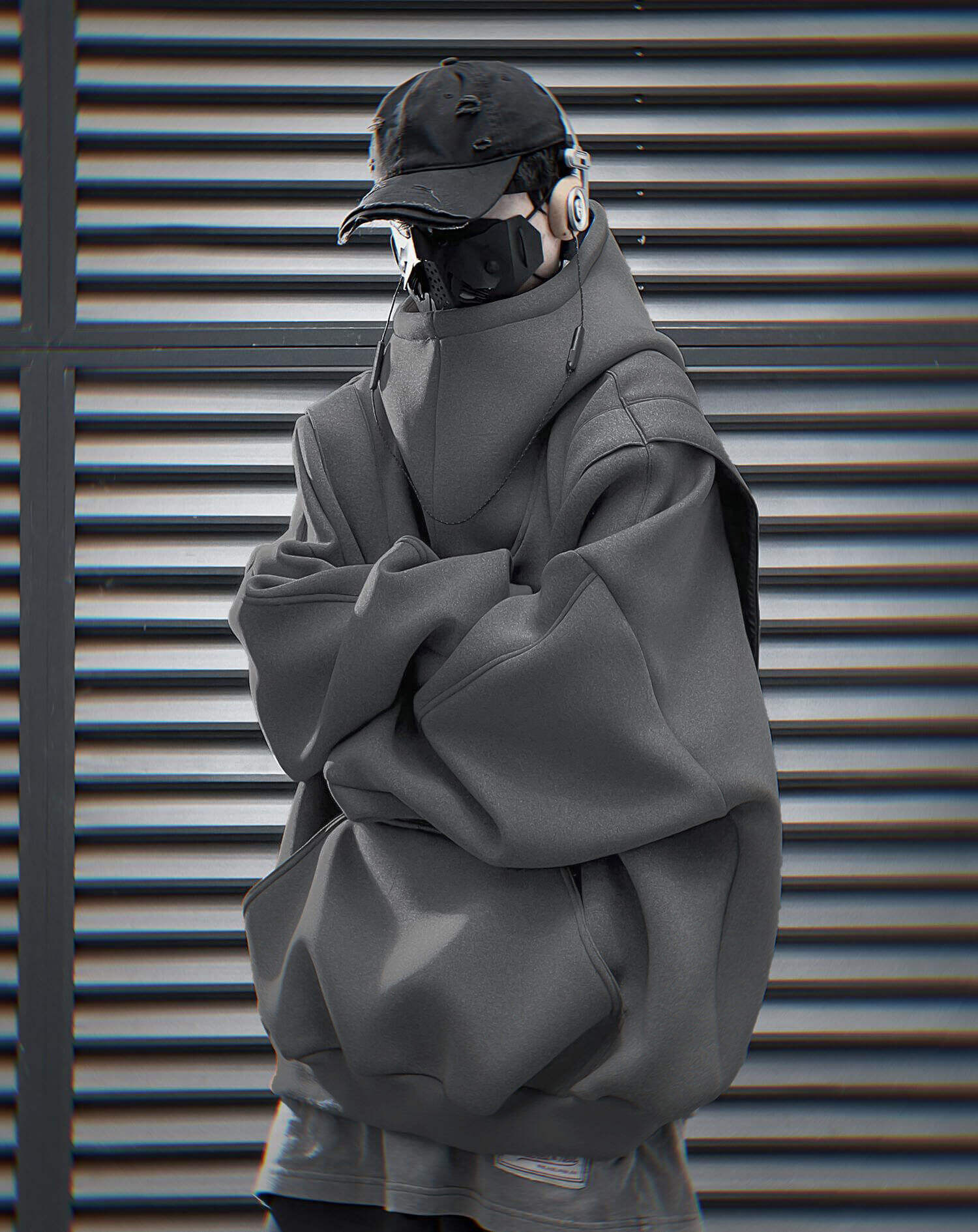 HiH50 Grey Nexus Hoodie Niepce