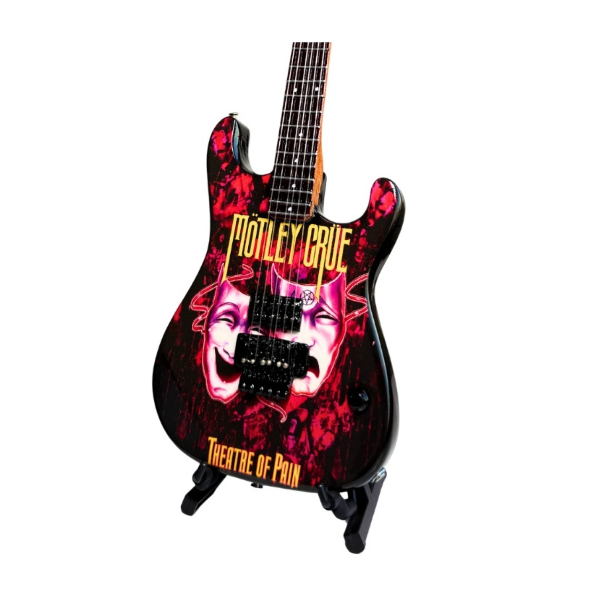 The Complete Mötley Crüe Album Cover Collectible Miniature Guitar Set – All 4 Official Mini Guitar Designs The Mini Axe