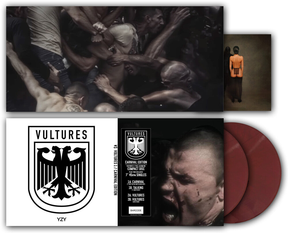 Kanye West  / Ty Dolla Sign - Vultures 1 - Carnival Maroon Vinyl Edition (W/Cd) [7" Vinyl] Pale Blue Dot Records