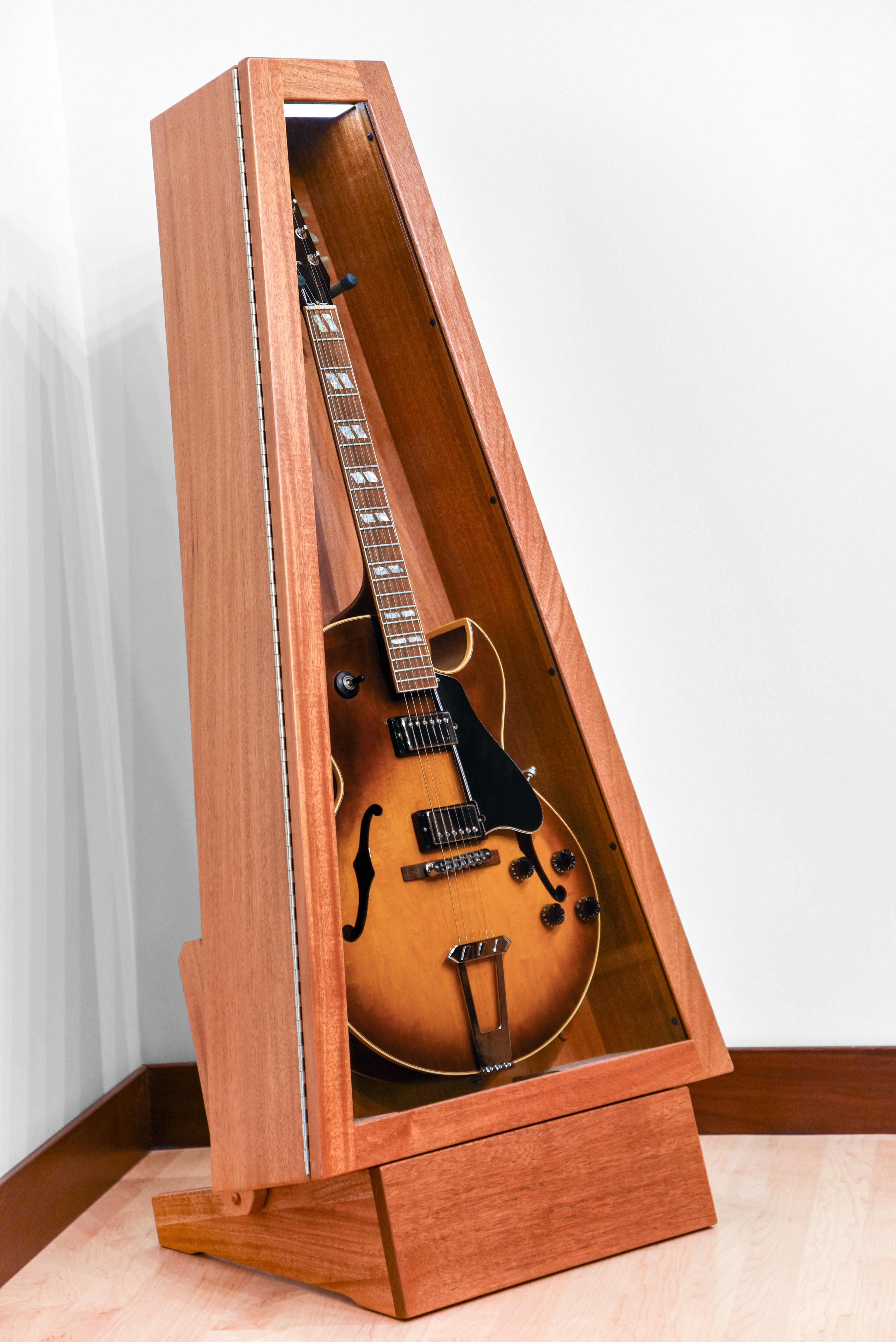 ClimaStand Triangle Humidor with Base - African Mahogany Acoustic Remedy Cases