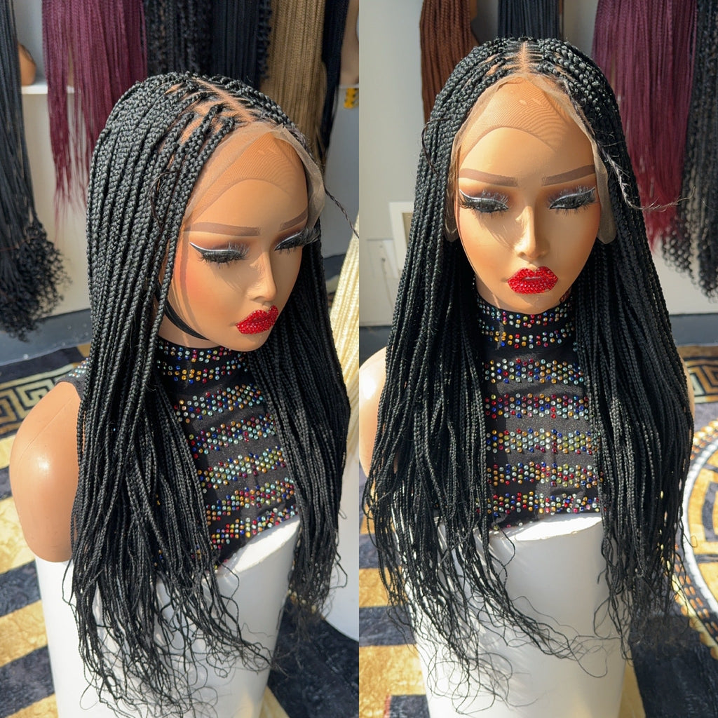 Frontal knotless braided wig  22 inches HOL stores