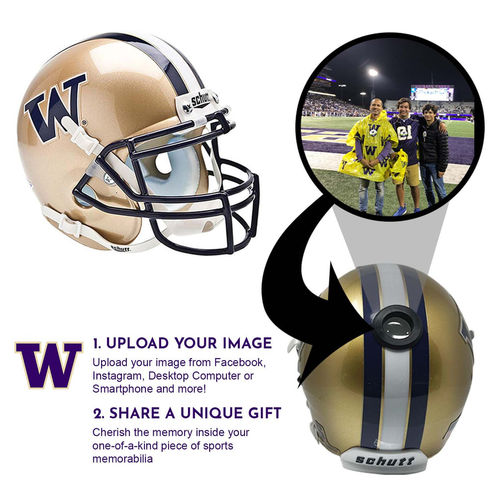 Washington Huskies College Football Collectible Mini Helmet - Picture Inside - FANZ Collectibles Fanz Collectibles