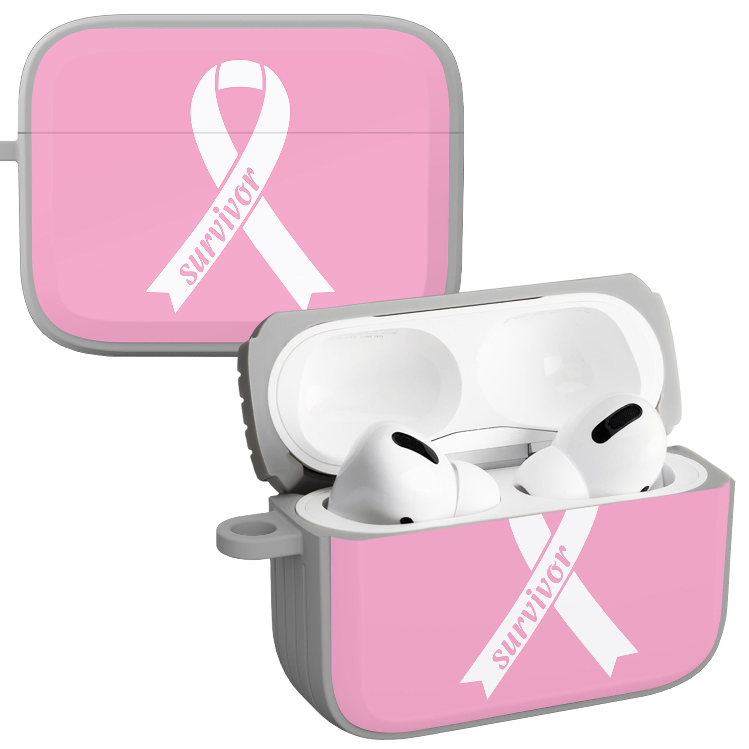 Breast Cancer Awareness HDX Apple AirPods Pro 1 & 2 Case Cover Affinity Bands