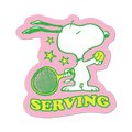 Serving by Snoopy (Tennis) - Die-Cut Sticker Tia Chucha's Centro Cultural & Bookstore