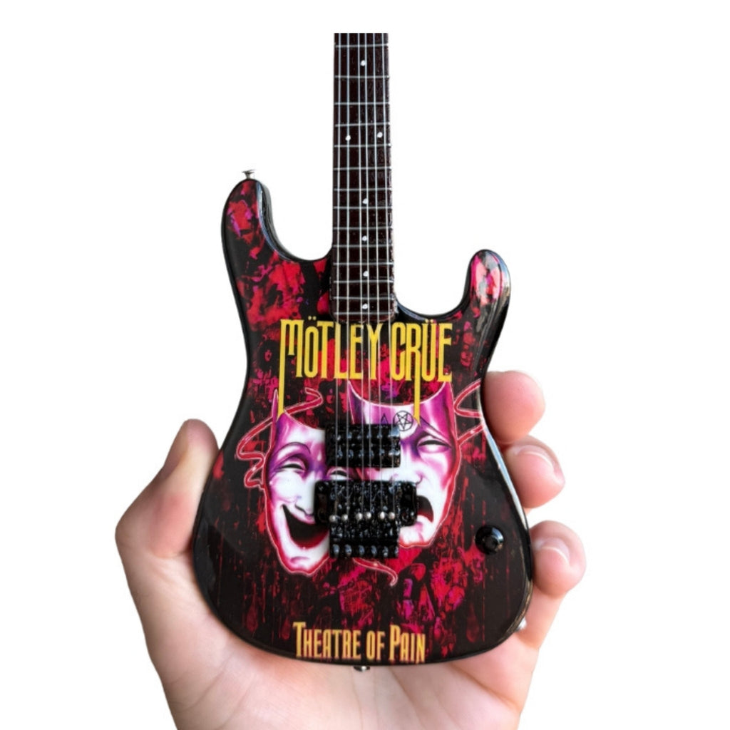 Mötley Crüe "Theatre of Pain" Collectible Miniature Guitar The Mini Axe