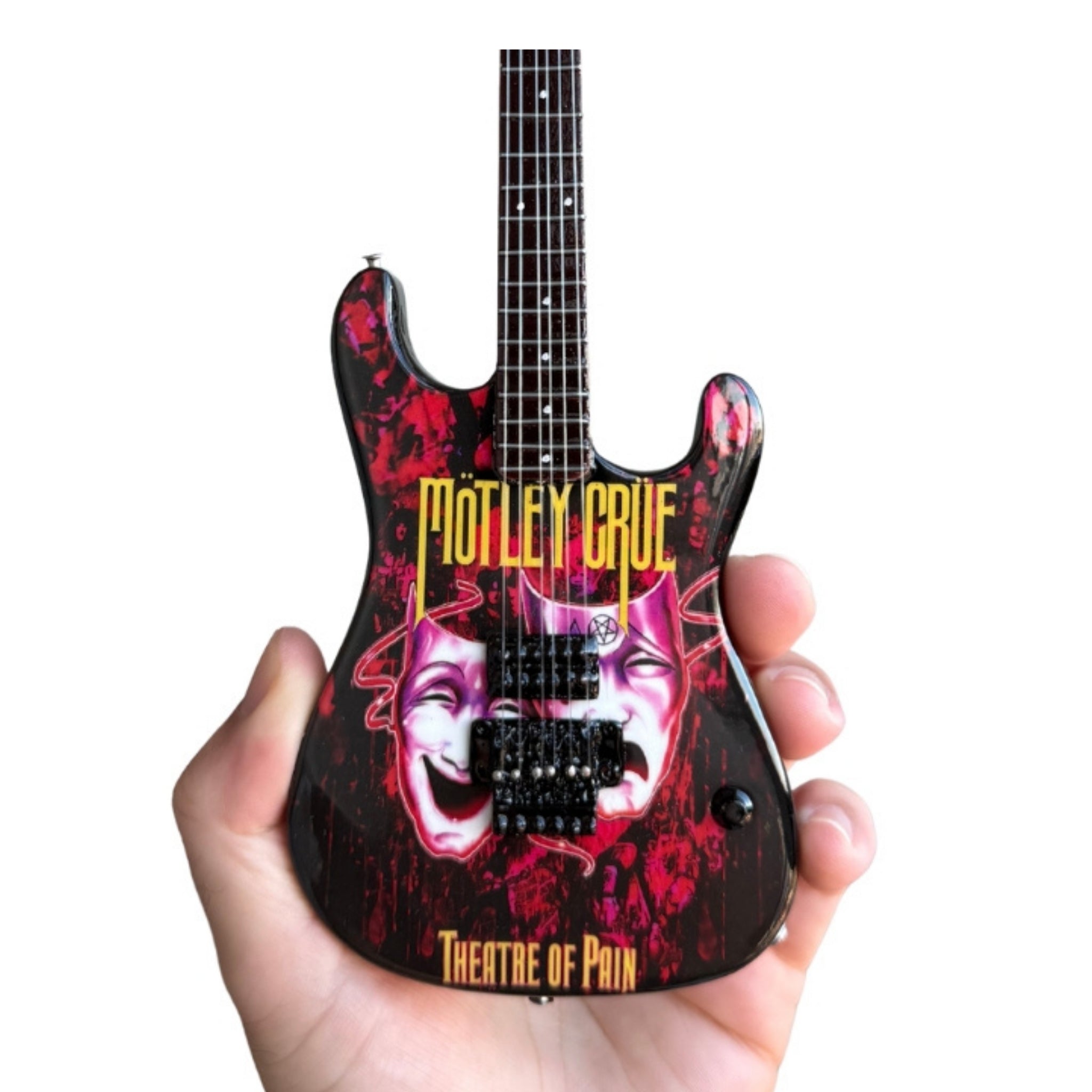 Mötley Crüe "Theatre of Pain" Collectible Miniature Guitar The Mini Axe