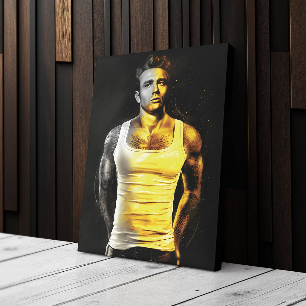 James Dean Tattoo Canvas – Classic Movie Wall Art CanvasBlackArt