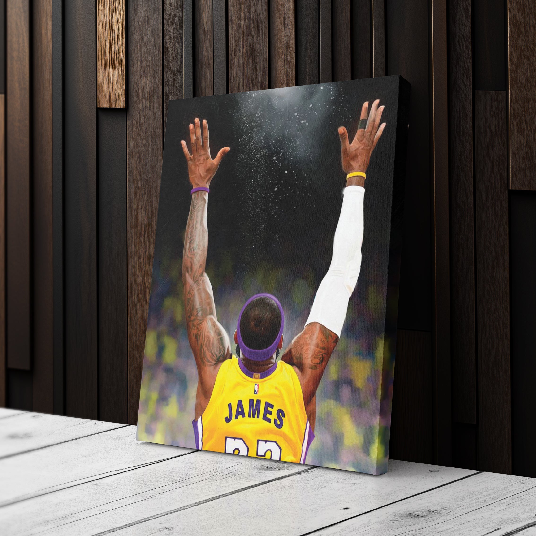 LeBron James Canvas – Lakers Champion Wall Art Decor CanvasBlackArt