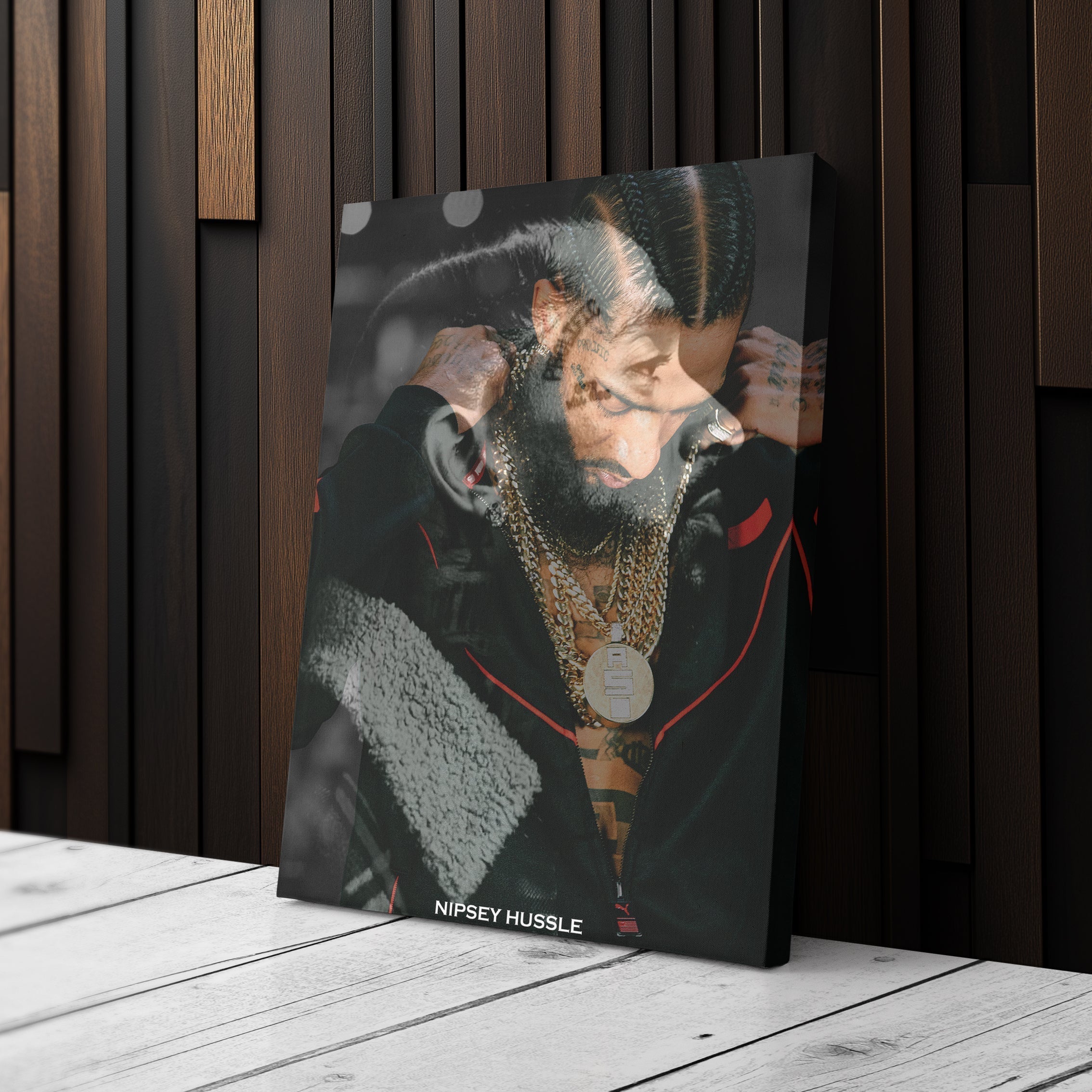 Nipsey Hussle Canvas – Rap Legend Wall Art for Studio Decor CanvasBlackArt