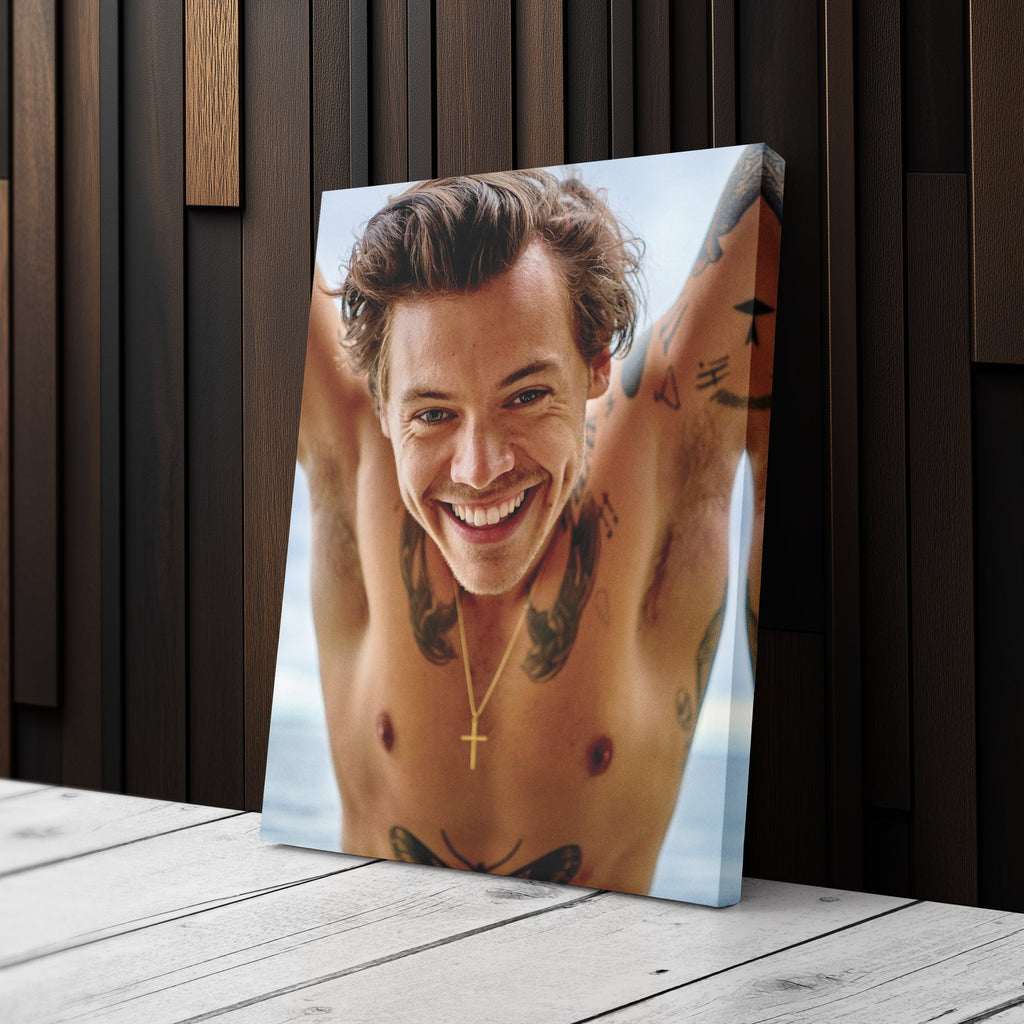 Harry Styles Canvas – Pop Singer Wall Art for Home Decor CanvasBlackArt