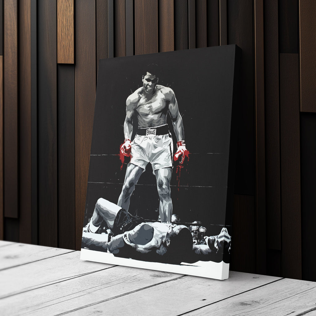 Muhammad Ali Canvas – Boxing Illustration Wall Art Decor CanvasBlackArt