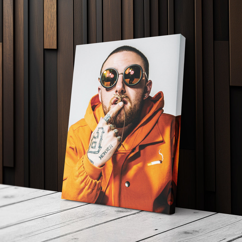 Mac Miller Canvas – Rap Icon Wall Art for Studio Decor CanvasBlackArt