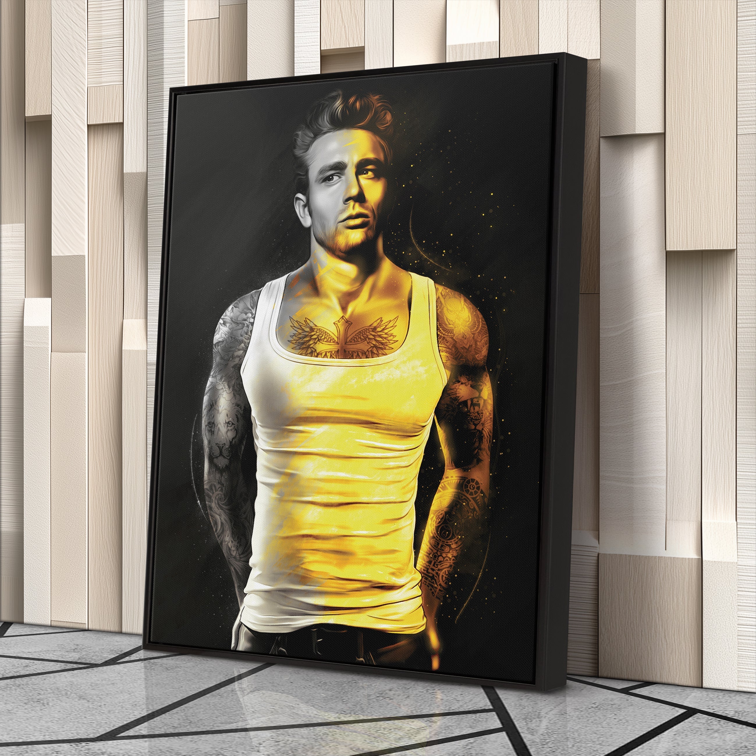 James Dean Tattoo Canvas – Classic Movie Wall Art CanvasBlackArt