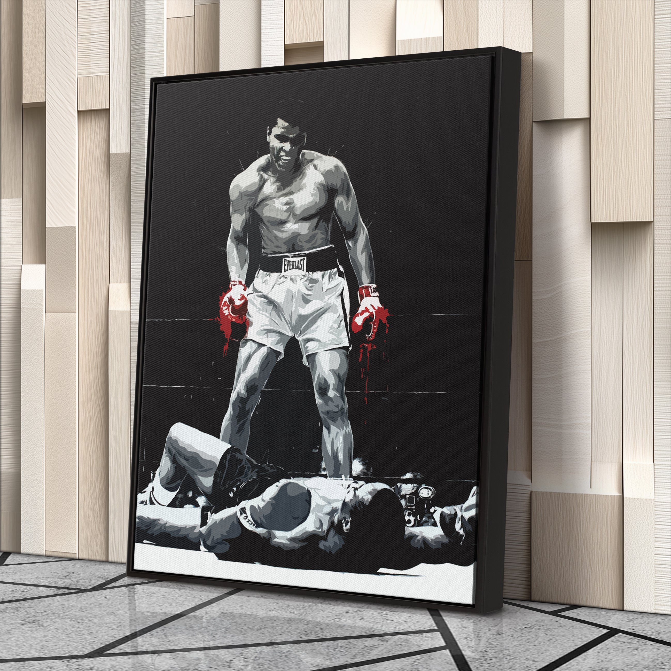 Muhammad Ali Canvas – Boxing Illustration Wall Art Decor CanvasBlackArt