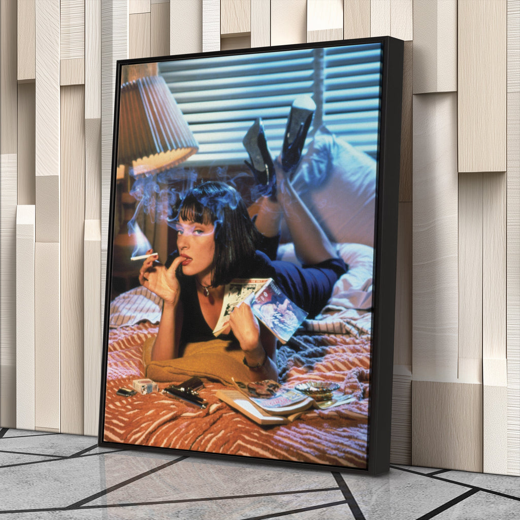 Pulp Fiction Uma Canvas – Cult Classic Wall Art Decor CanvasBlackArt