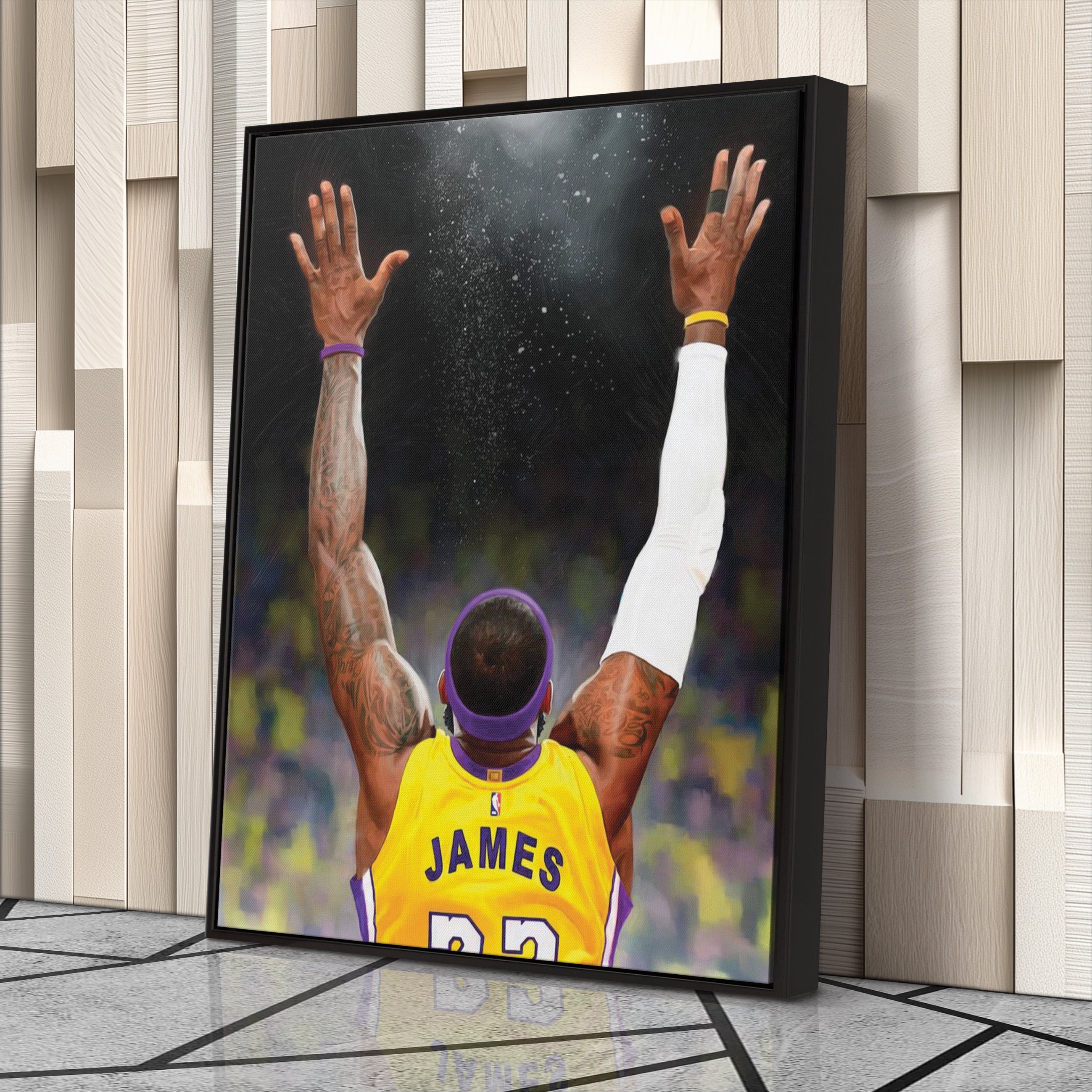 LeBron James Canvas – Lakers Champion Wall Art Decor CanvasBlackArt