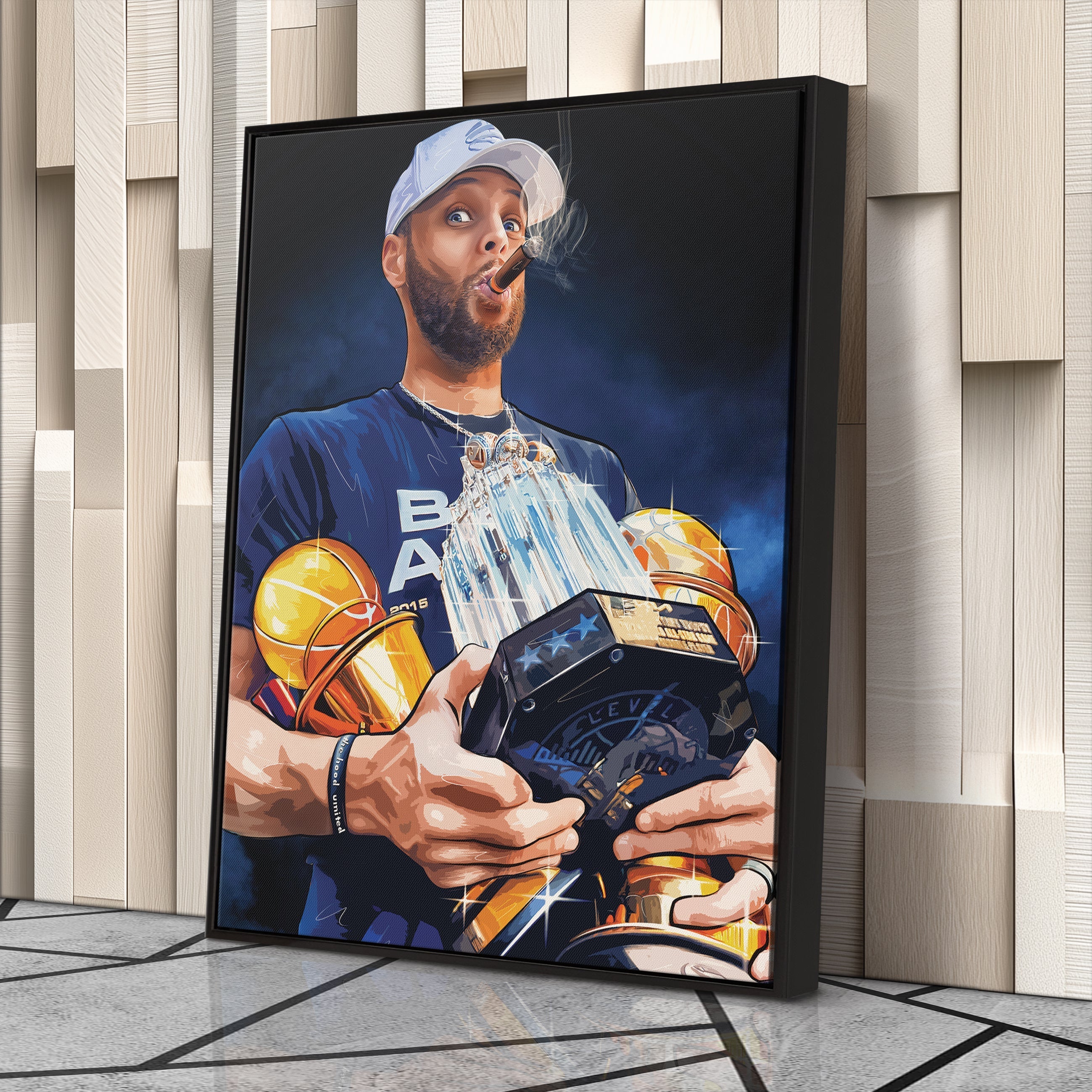 Stephen Curry Canvas – NBA Wall Art for Kids Decor CanvasBlackArt