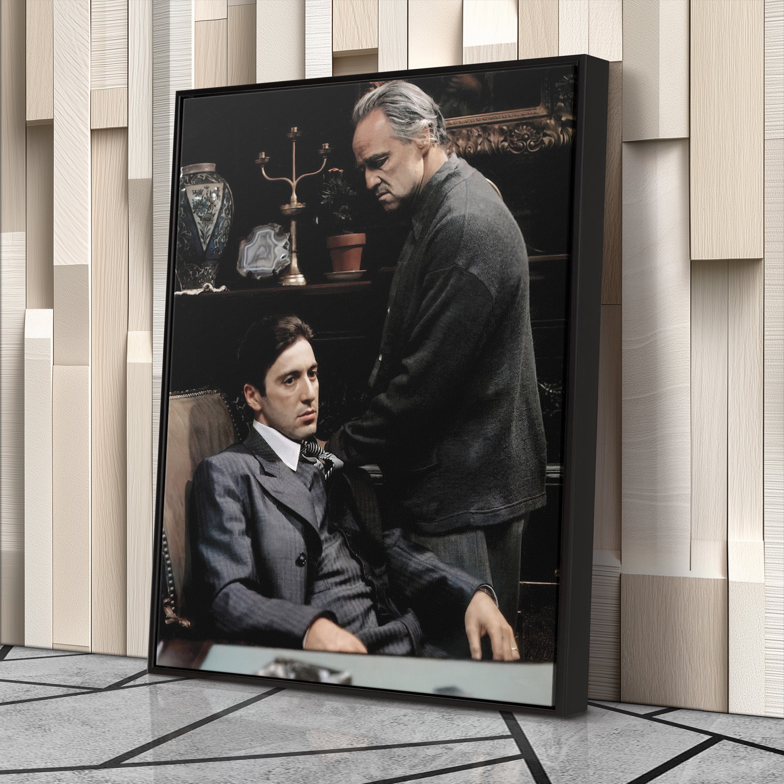 The Godfather Canvas – Don Corleone Wall Art for Home Decor CanvasBlackArt