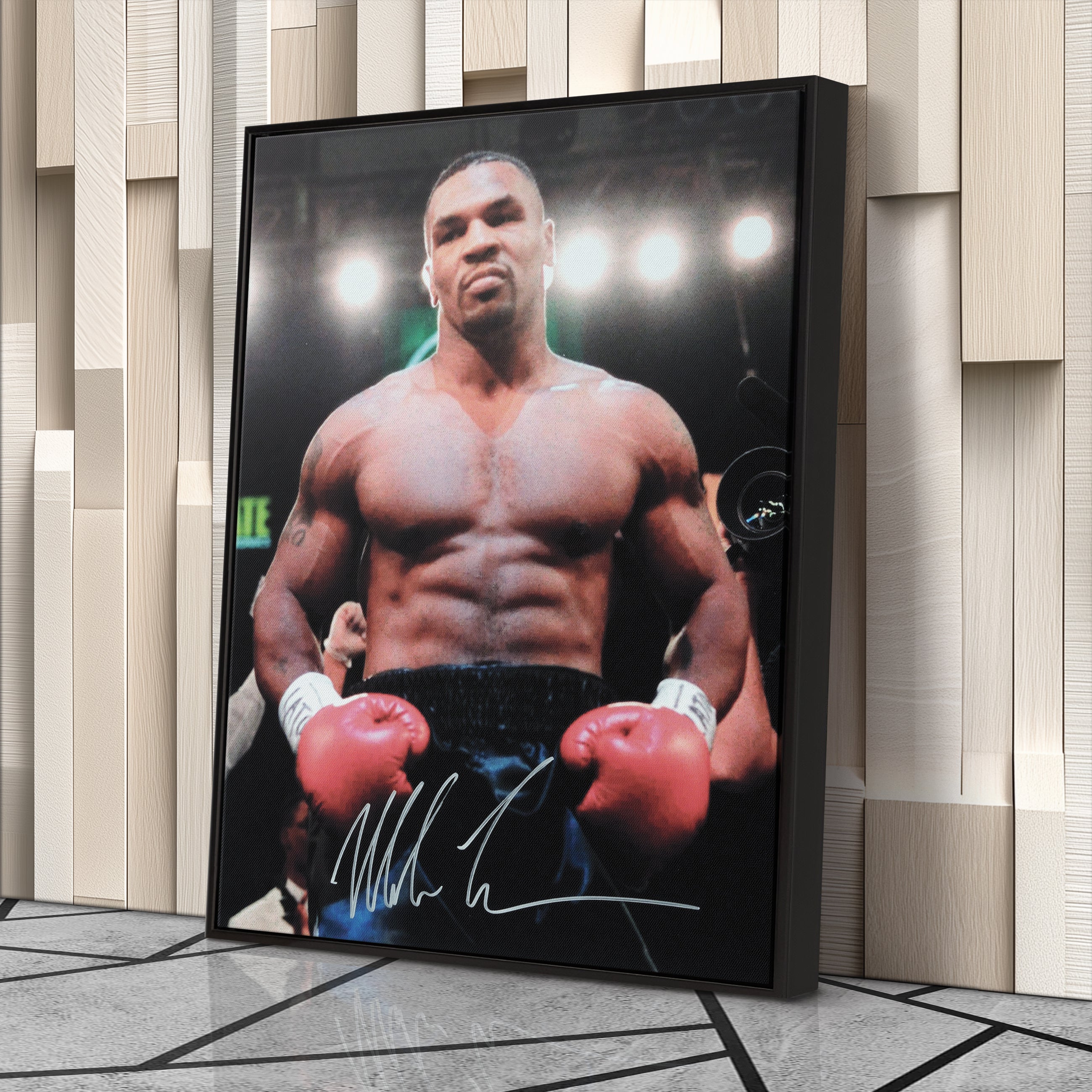 Mike Tyson Autograph Canvas – Boxing Wall Art Decor CanvasBlackArt