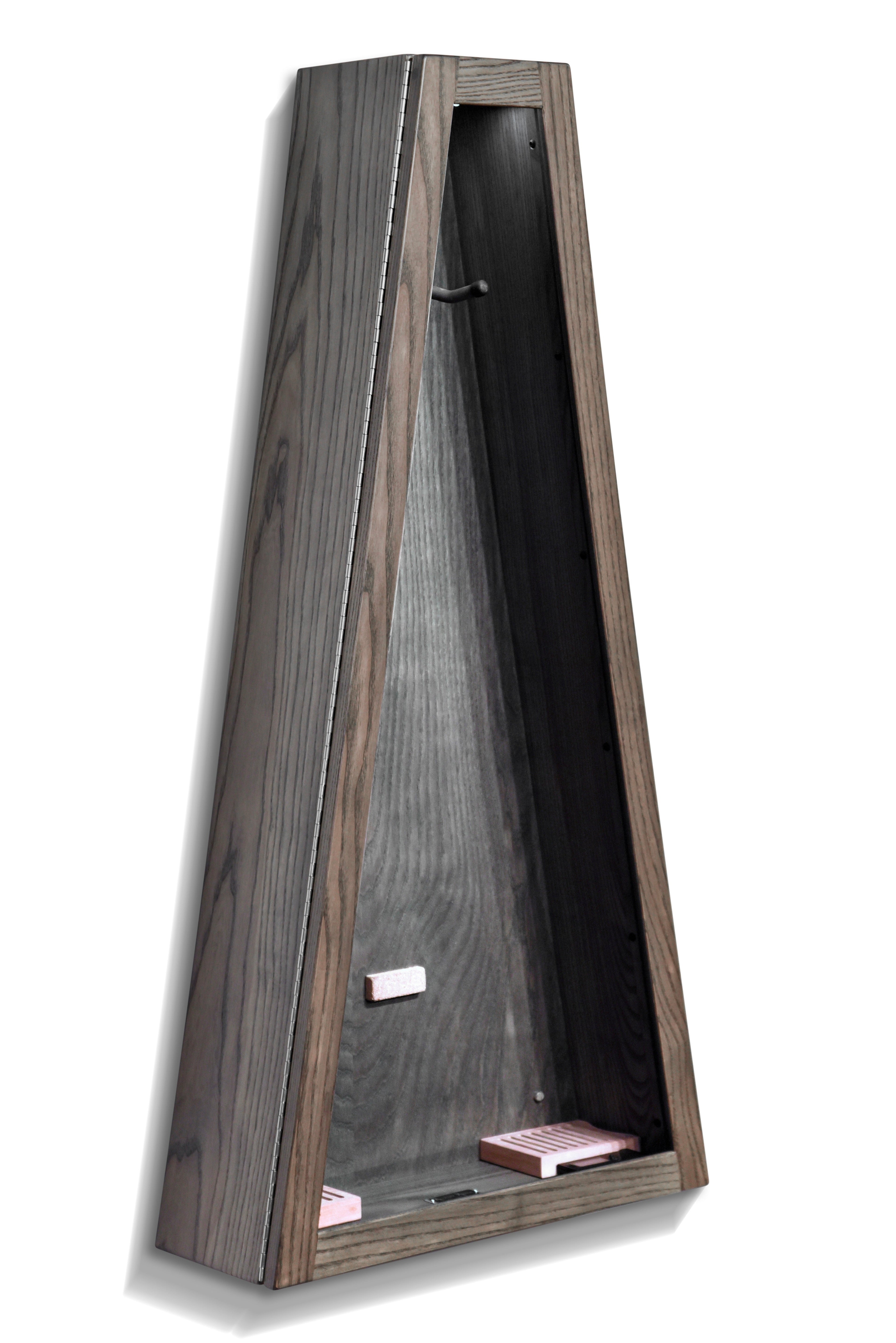 ClimaCase Triangle Humidor - Northern White Ash with Antique Slate Stain Acoustic Remedy Cases