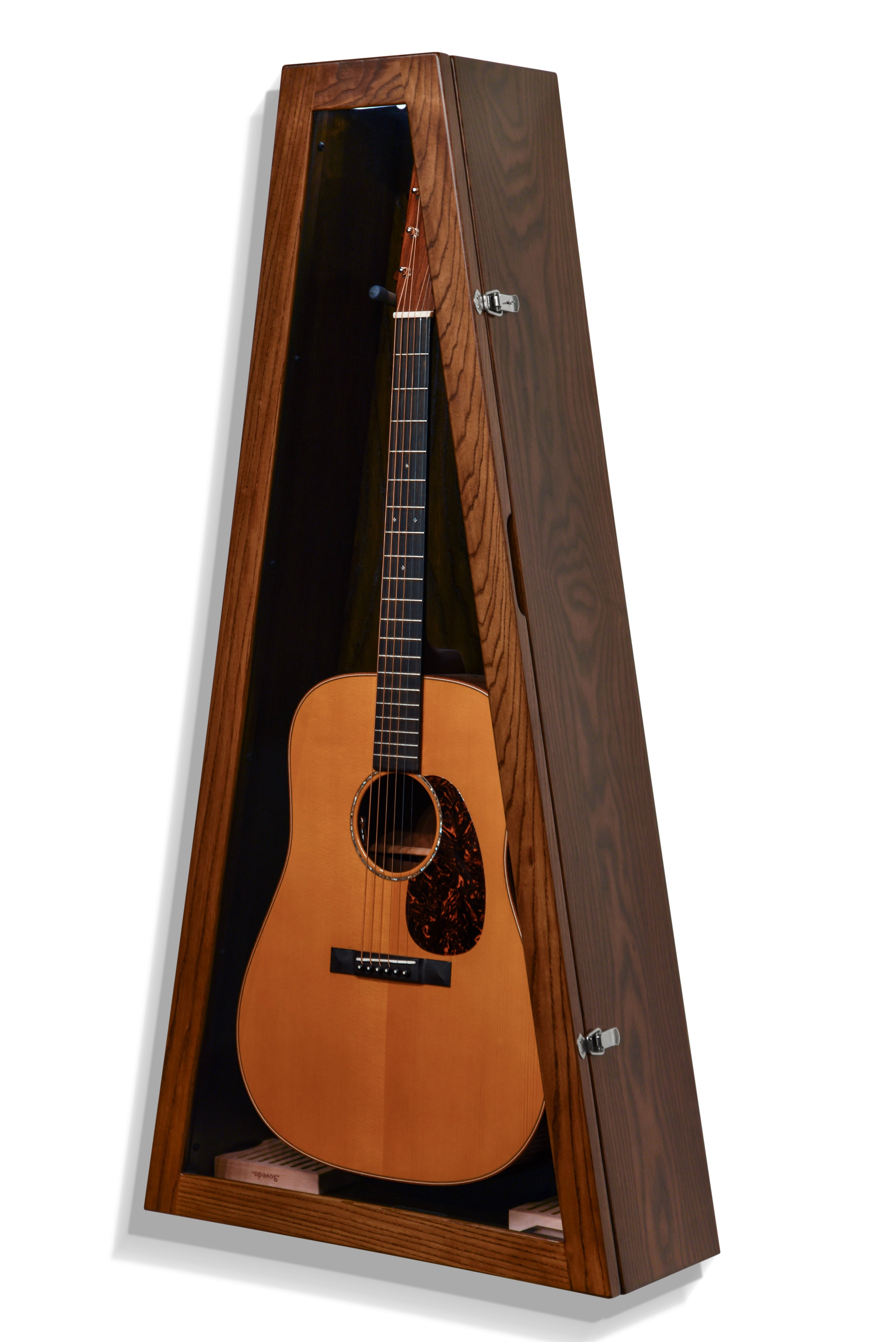 ClimaCase Triangle Humidor - Northern White Ash with Rich Tobacco Stain Acoustic Remedy Cases