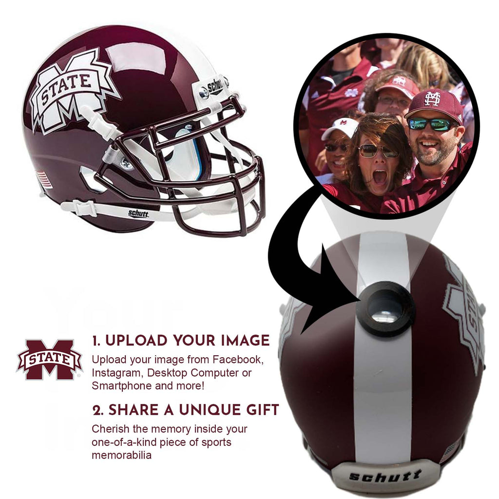 MSU Bulldogs College Football Collectible Mini Helmet - Picture Inside - FANZ Collectibles Fanz Collectibles