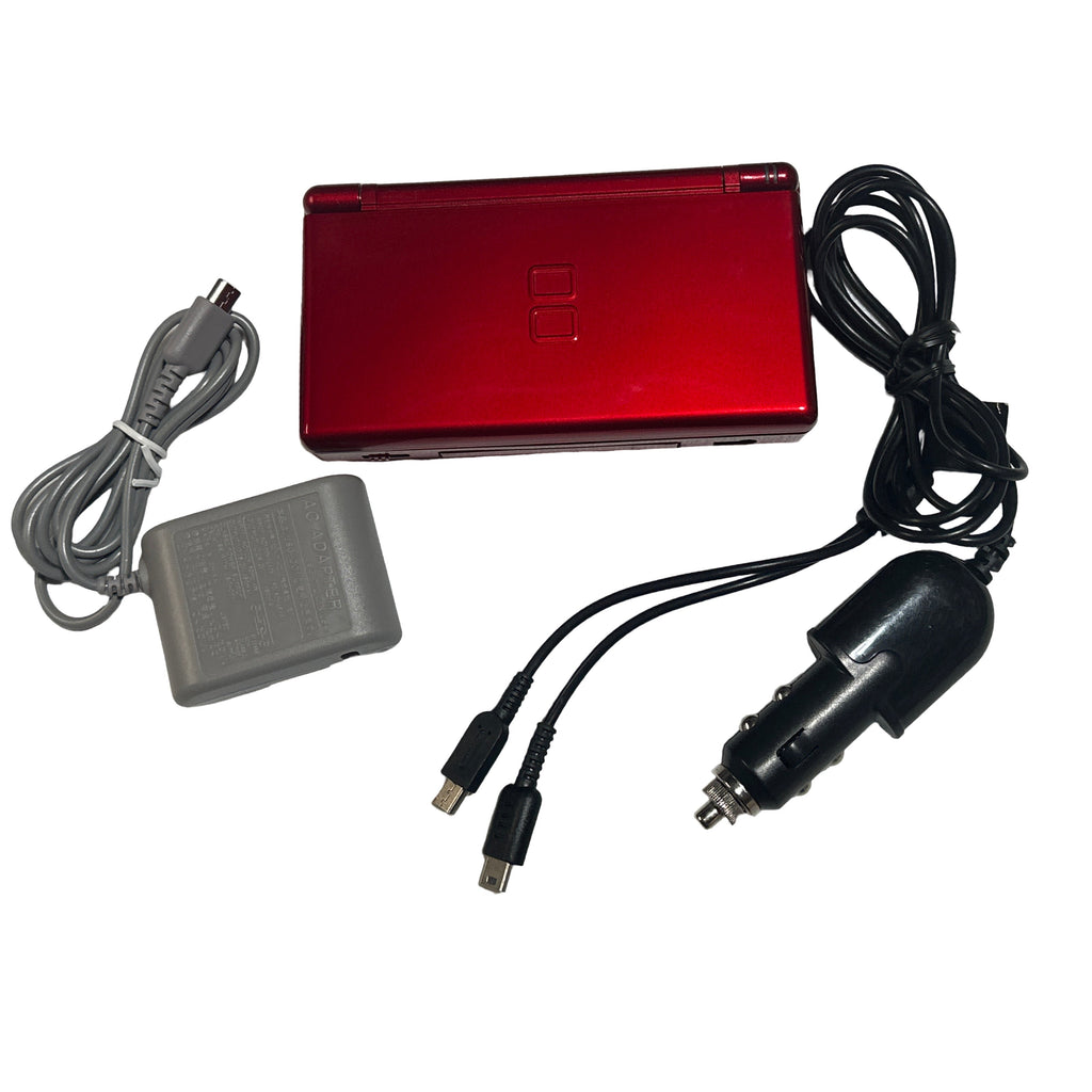 Red Crimson & Black Nintendo DS Lite (New Screens and Outer Case) Retro Gaming of Denver