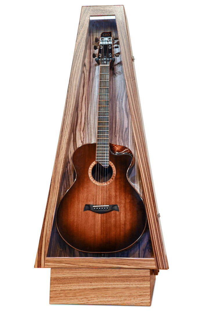 ClimaStand Triangle Humidor with Base - Zebrawood Acoustic Remedy Cases