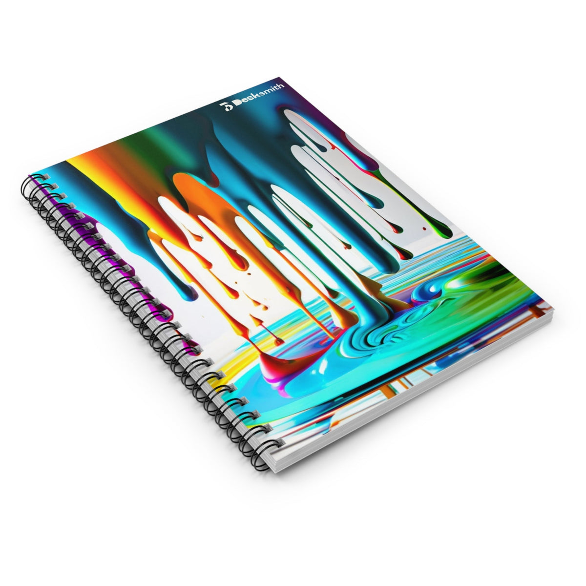RGB Drip Spiral Notebook - Ruled Line Desksmith
