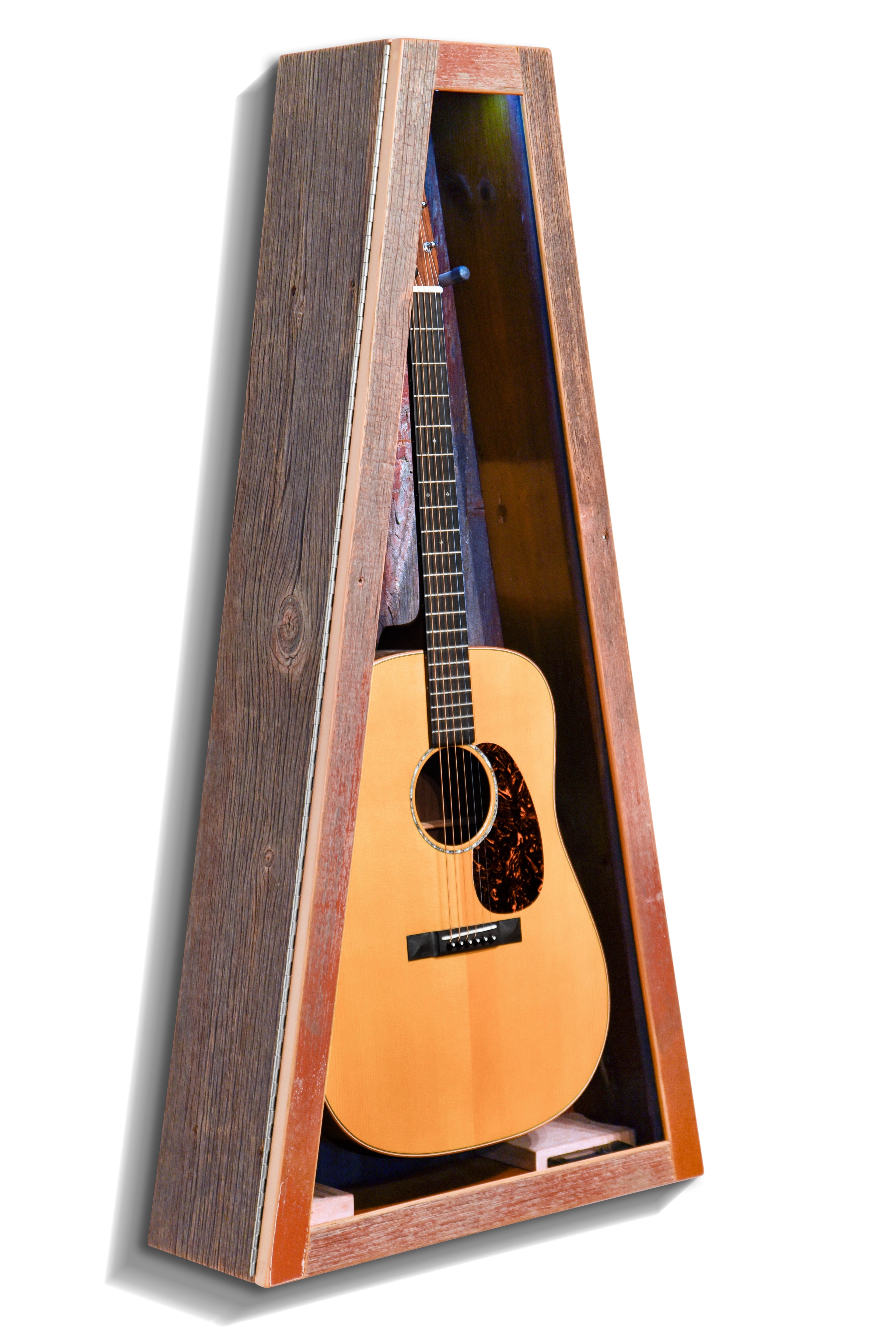 ClimaCase Triangle Humidor - Reclaimed Barnwood (Red) Acoustic Remedy Cases