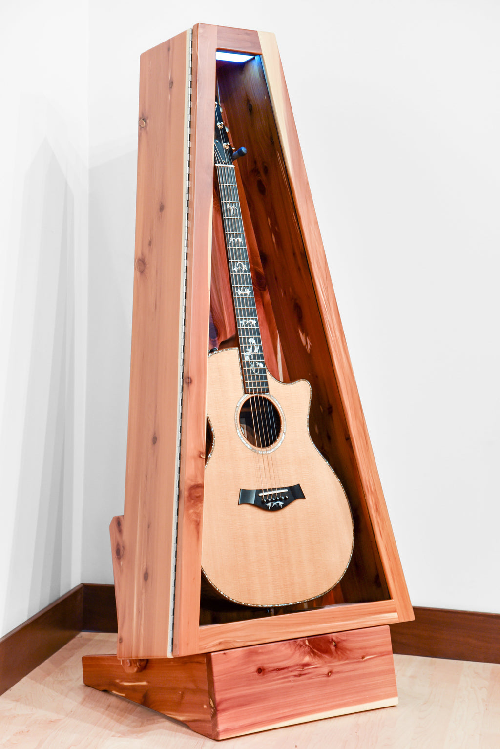 ClimaStand Triangle Humidor with Base - Cedar Acoustic Remedy Cases