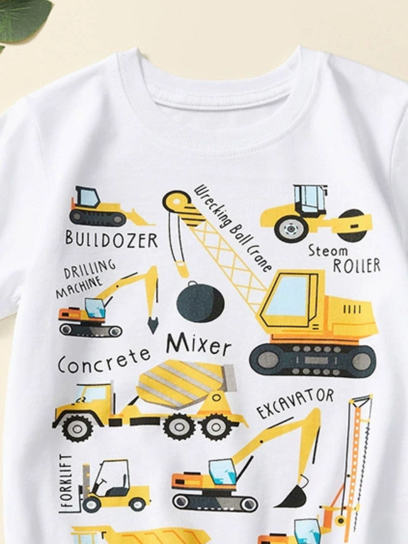 Toddler Boys and Boys Construction Vehicle Crew Neck Short Sleeve T-Shirt NicholesGifts