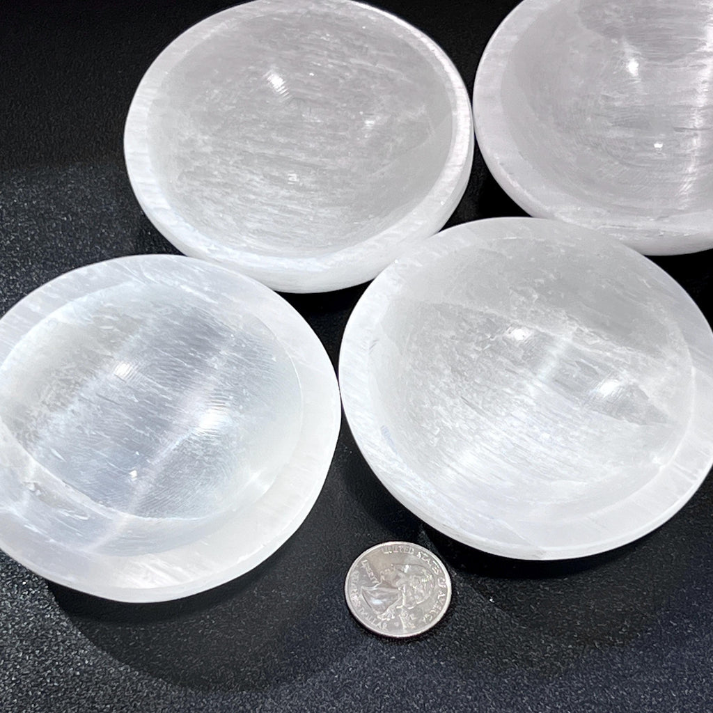 Selenite Crystal Bowl (8cm)(3 Inches) Gemstone Decor Wholesale Supply Amazing Crystals