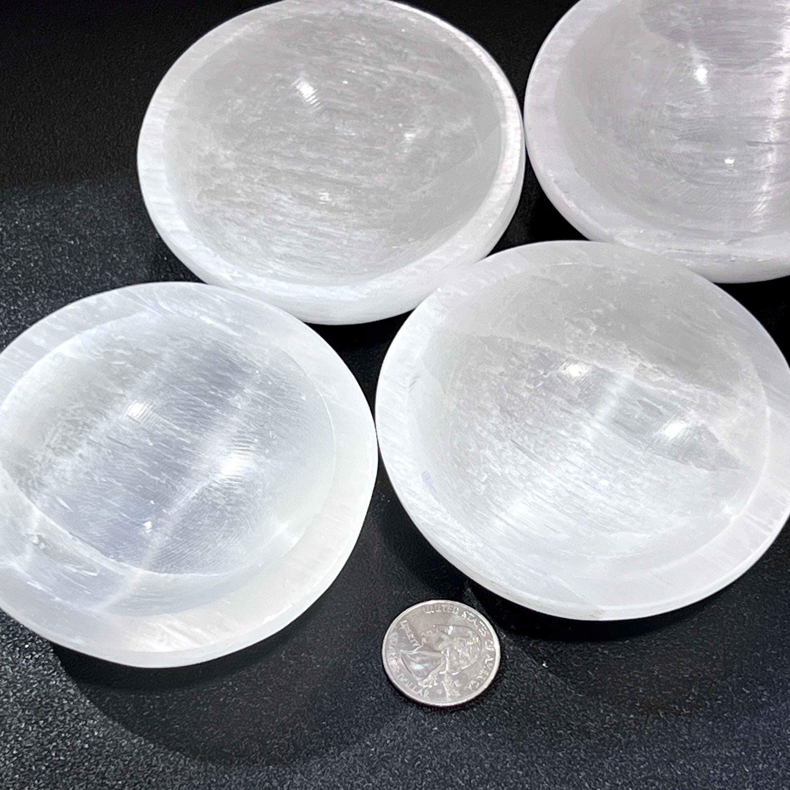 Selenite Crystal Bowl (8cm)(3 Inches) Gemstone Decor Wholesale Supply Amazing Crystals