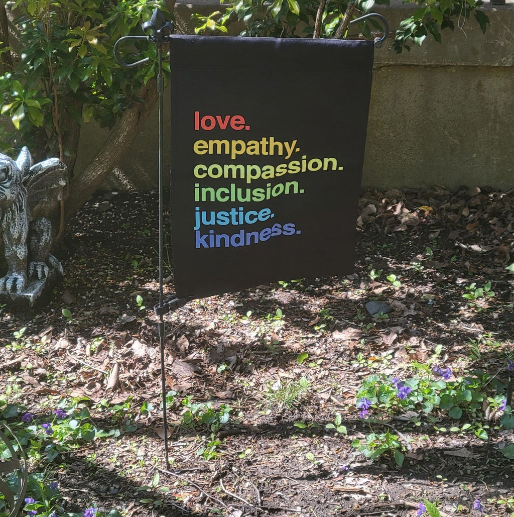 'Kindness Is' Pride Garden Flag Kind Cotton