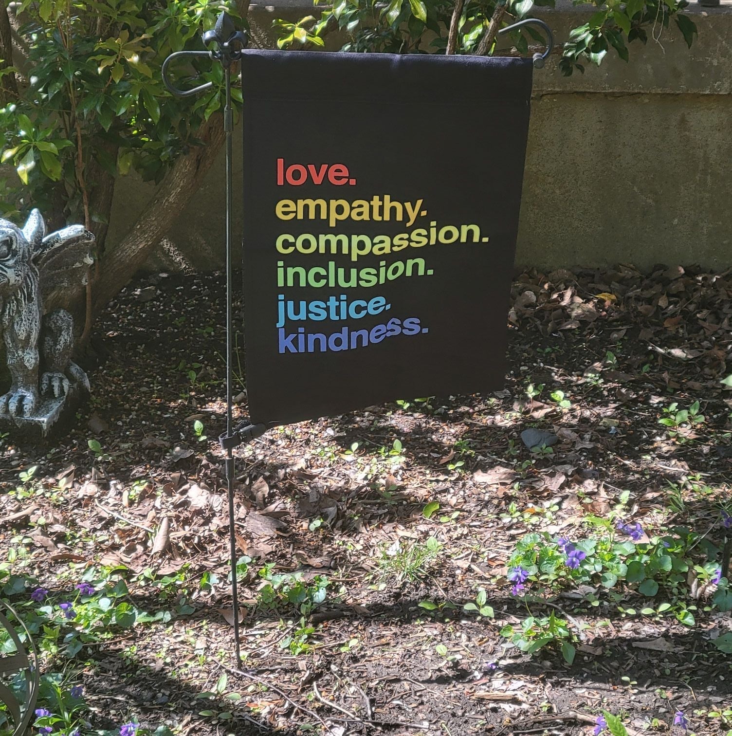 'Kindness Is' Pride Garden Flag Kind Cotton