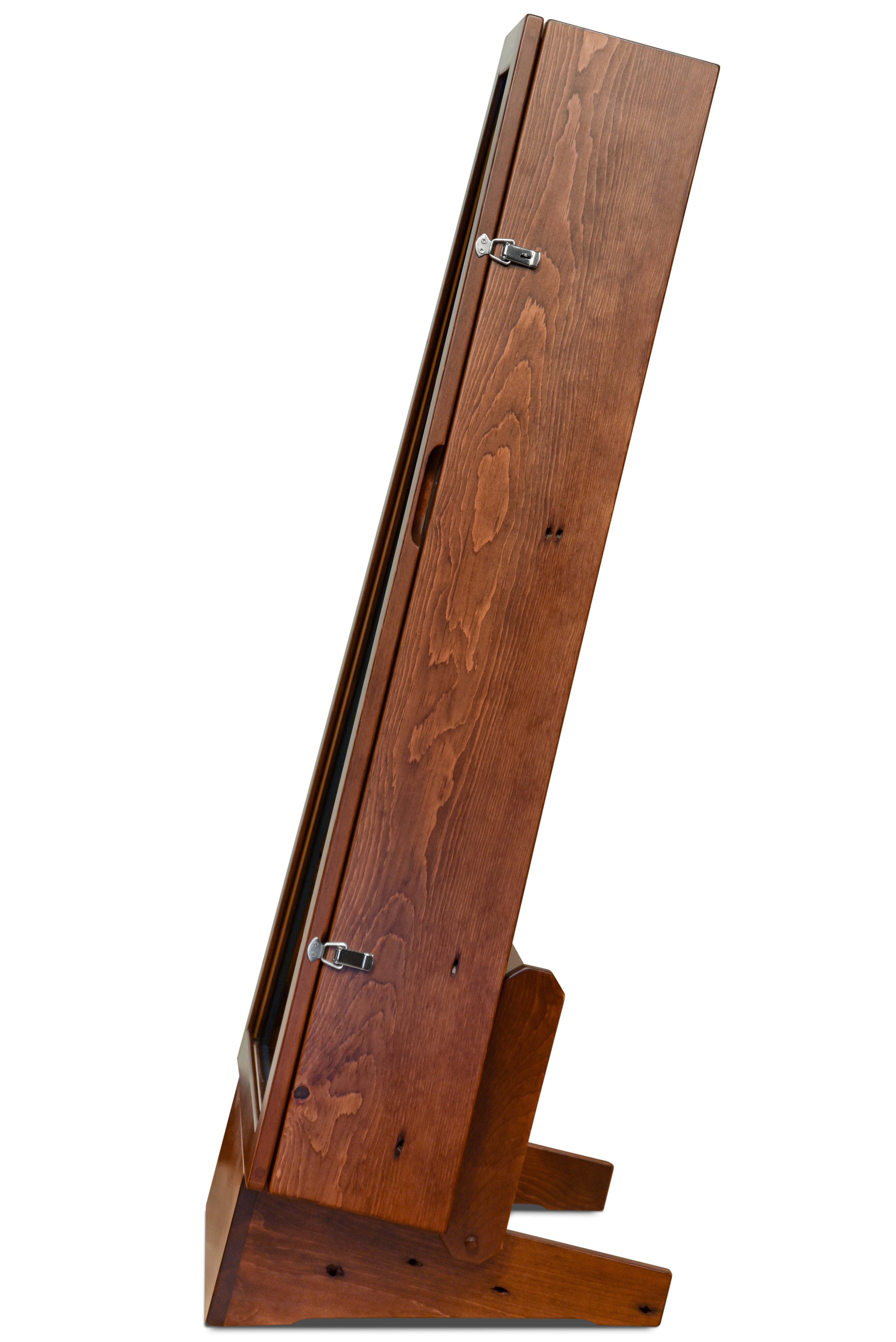 ClimaStand Triangle Humidor with Base - 300 Year Old Reclaimed Wood with Boston Stain Acoustic Remedy Cases