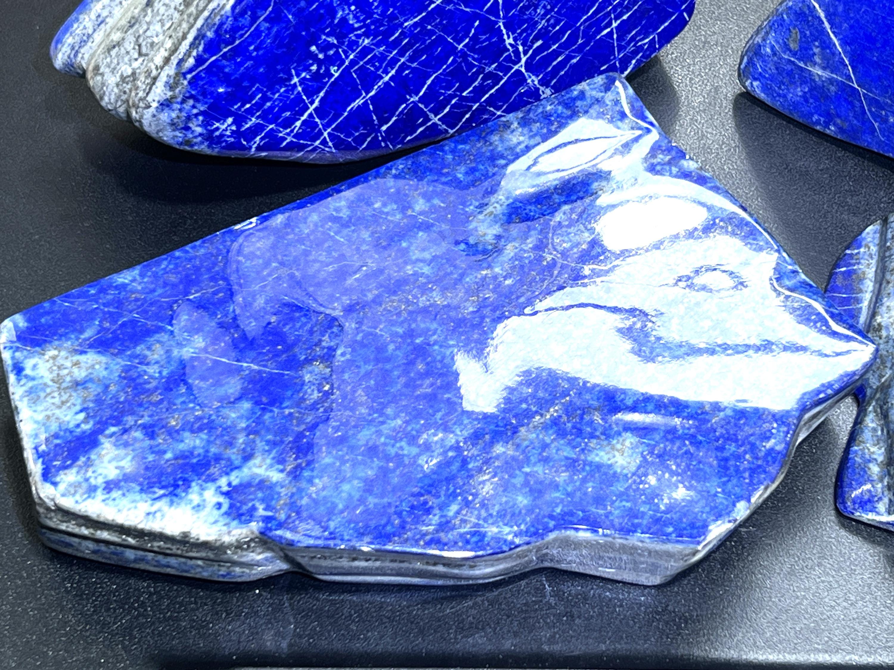 Large Blue Lapis Lazuli Freeform Polished Slab Boulders Carvings Wholesale Amazing Crystals