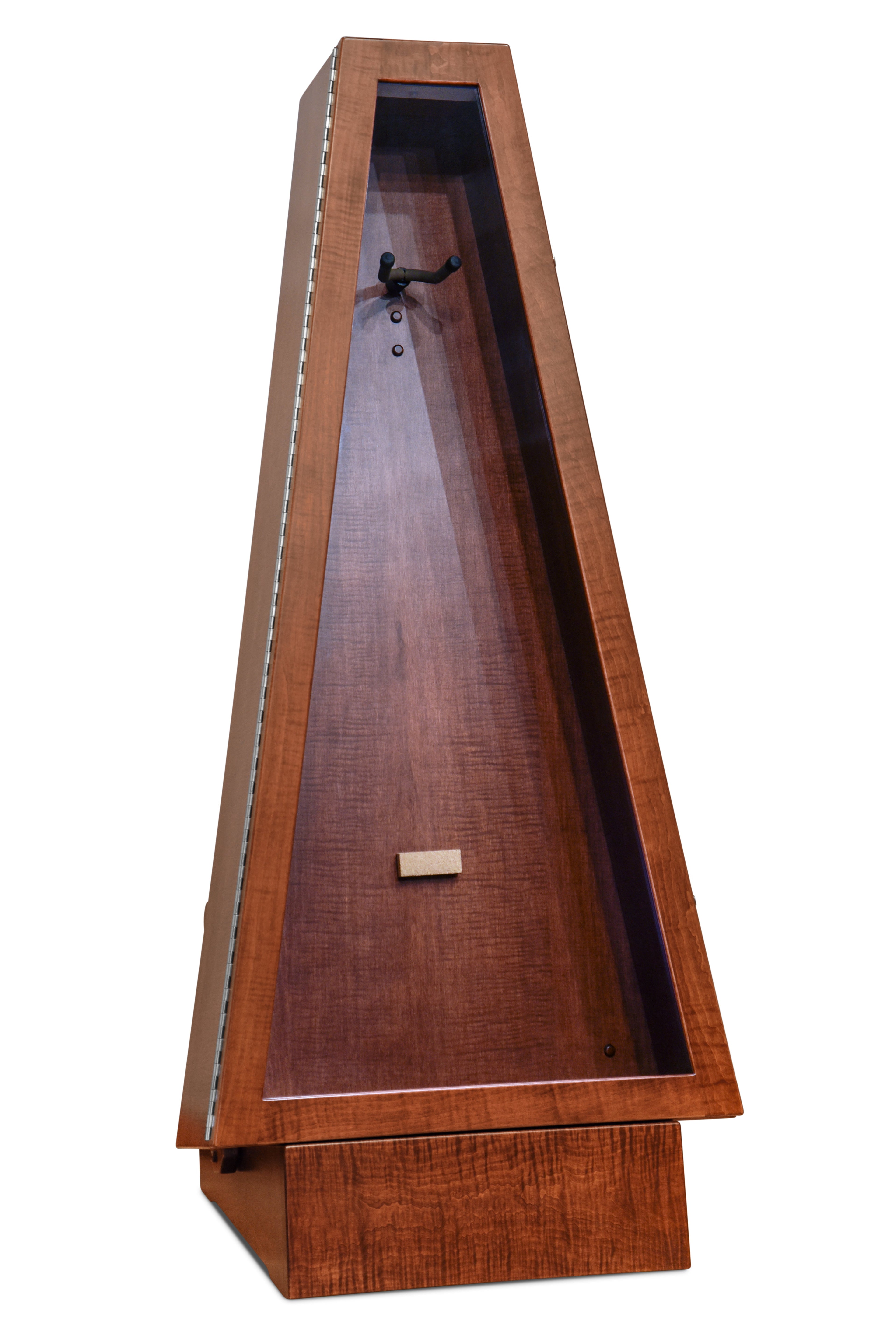ClimaStand Triangle Humidor with Base - Flame maple with Acres Stain Acoustic Remedy Cases